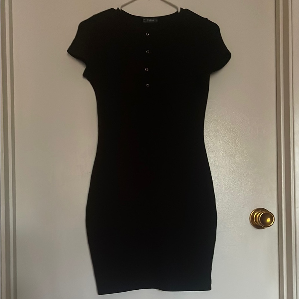 SHEIN Black Bodycon Mini Dress for Work (L)